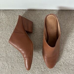Halogen Tan Leather Women's Brielle Mules